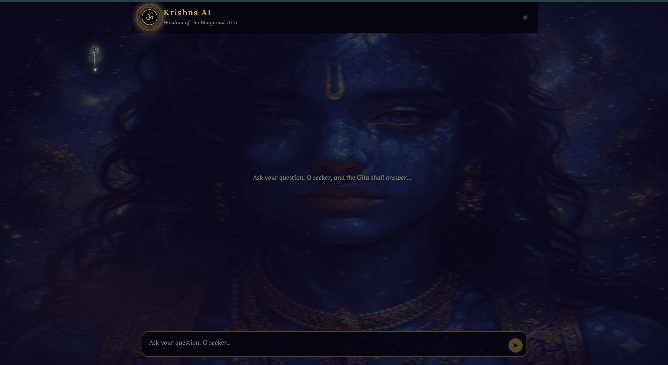 Krishna AI interface
